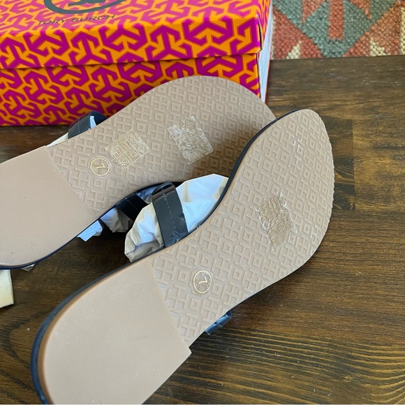 Tory Burch Rainbow Miller In Navy Leather US7 $228 - Picture 12 of 13